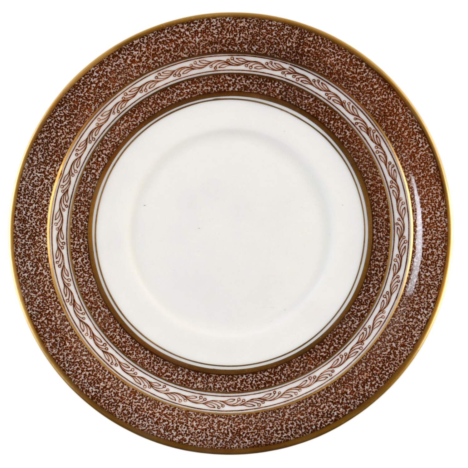 Mosaic Brown Saucer for Cream Soup Bowl by Haviland-1