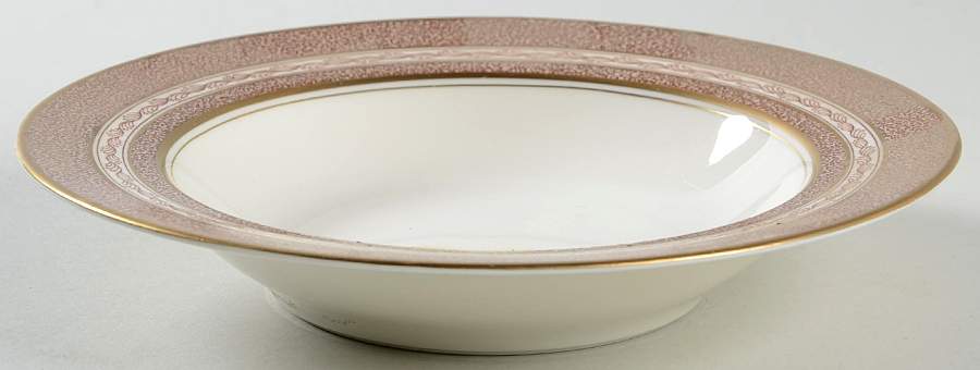 Mosaic Brown Rim Soup Bowl by Haviland-1