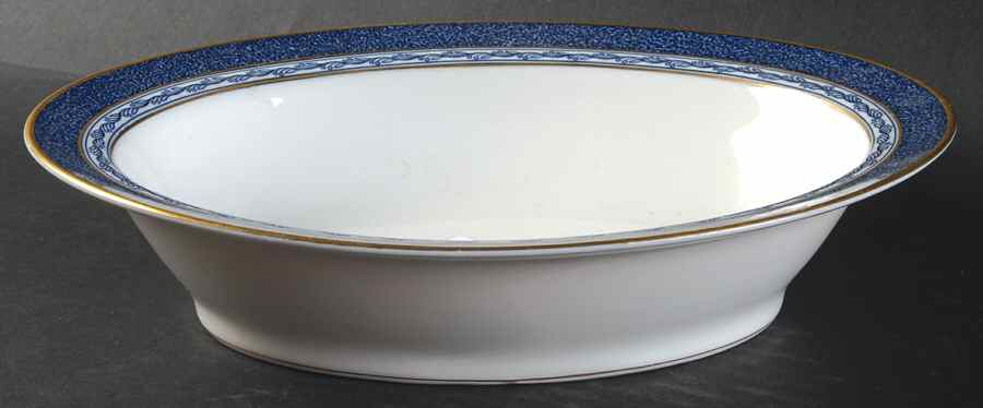 Mosaic Cobalt Blue 9" Oval Vegetable Bowl by Haviland-1