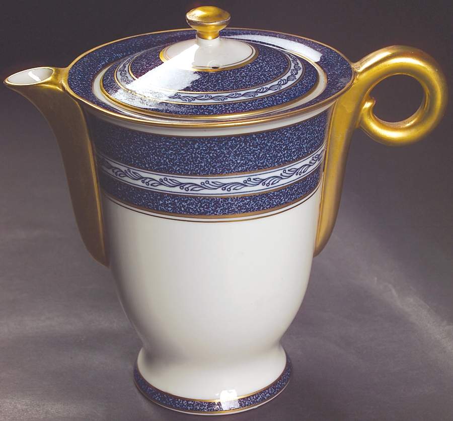 Mosaic Cobalt Blue Coffee Pot & Lid by Haviland-1