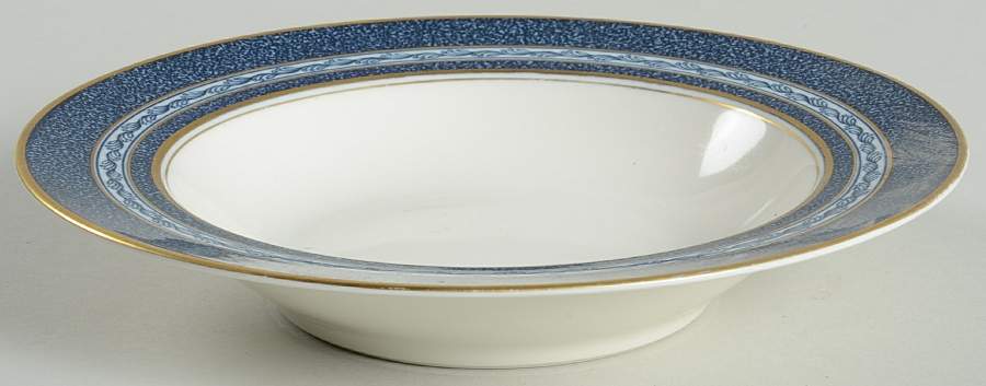 Mosaic Cobalt Blue Rim Soup Bowl by Haviland-1