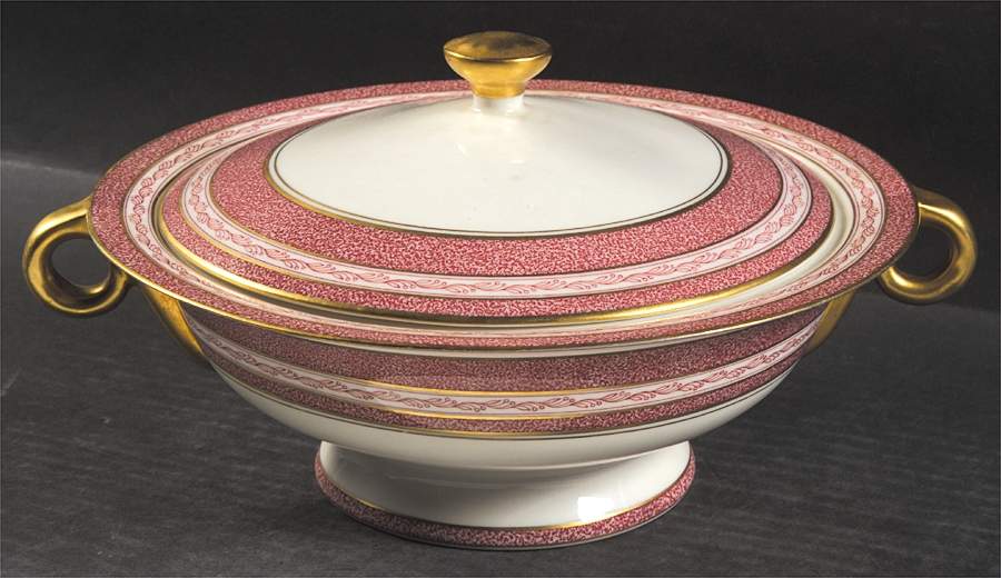Mosaic Red Round Covered Vegetable by Haviland-1