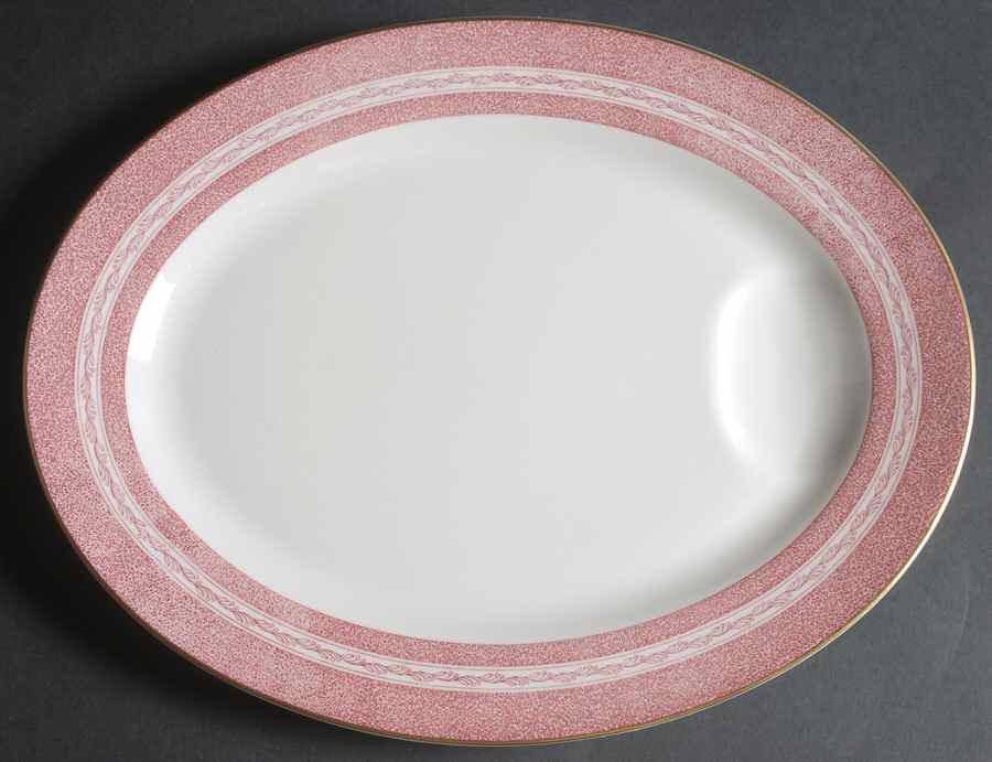 Mosaic Red 14" Oval Serving Platter by Haviland-1