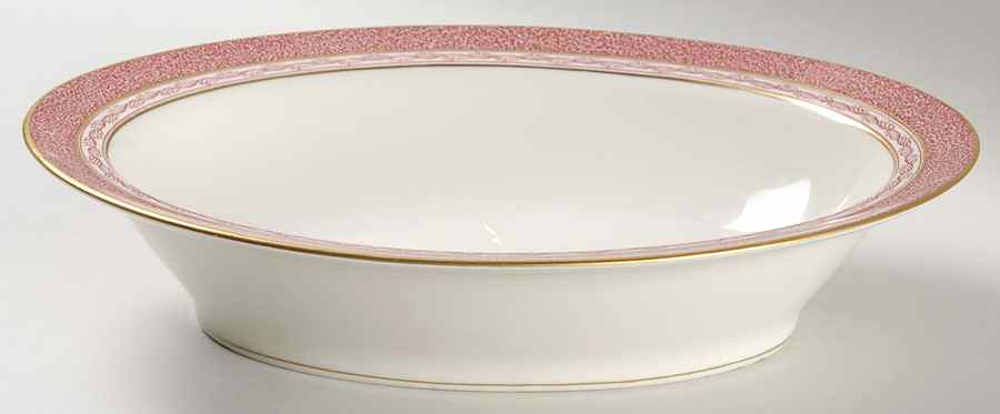 Mosaic Red 9" Oval Vegetable Bowl by Haviland-1