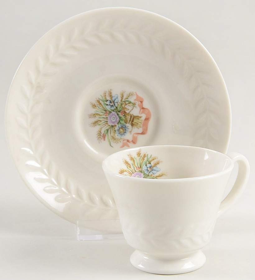 Mt. Vernon (NY, Regents Park) Footed Demitasse Cup & Saucer Set by Haviland-1