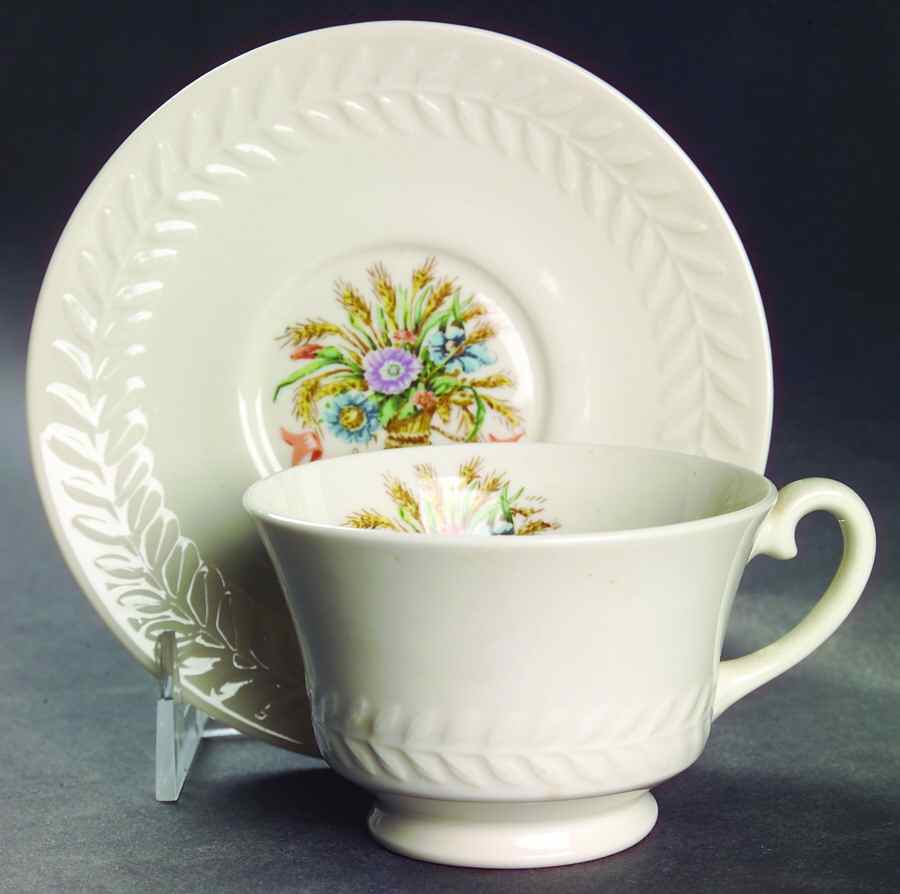 Mt. Vernon (NY, Regents Park) Footed Cup & Saucer Set by Haviland-1