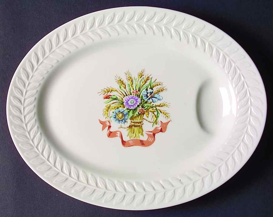 Mt. Vernon (NY, Regents Park) 11" Oval Serving Platter by Haviland-1