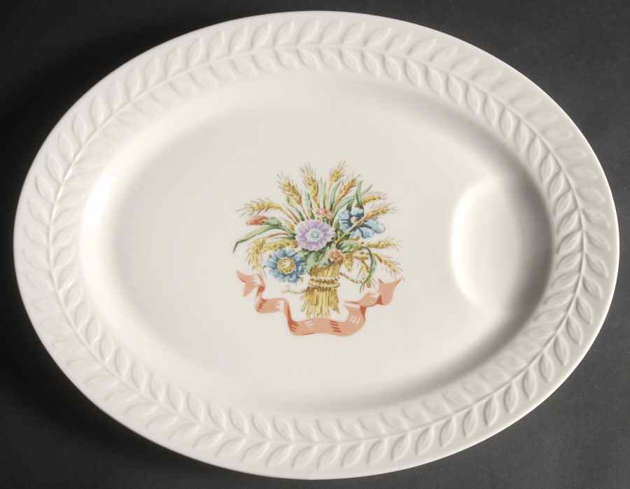 Mt. Vernon (NY, Regents Park) 14" Oval Serving Platter by Haviland-1