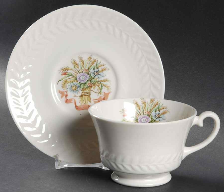 Mt. Vernon (NY, Greylock) Footed Cup & Saucer Set by Haviland-1