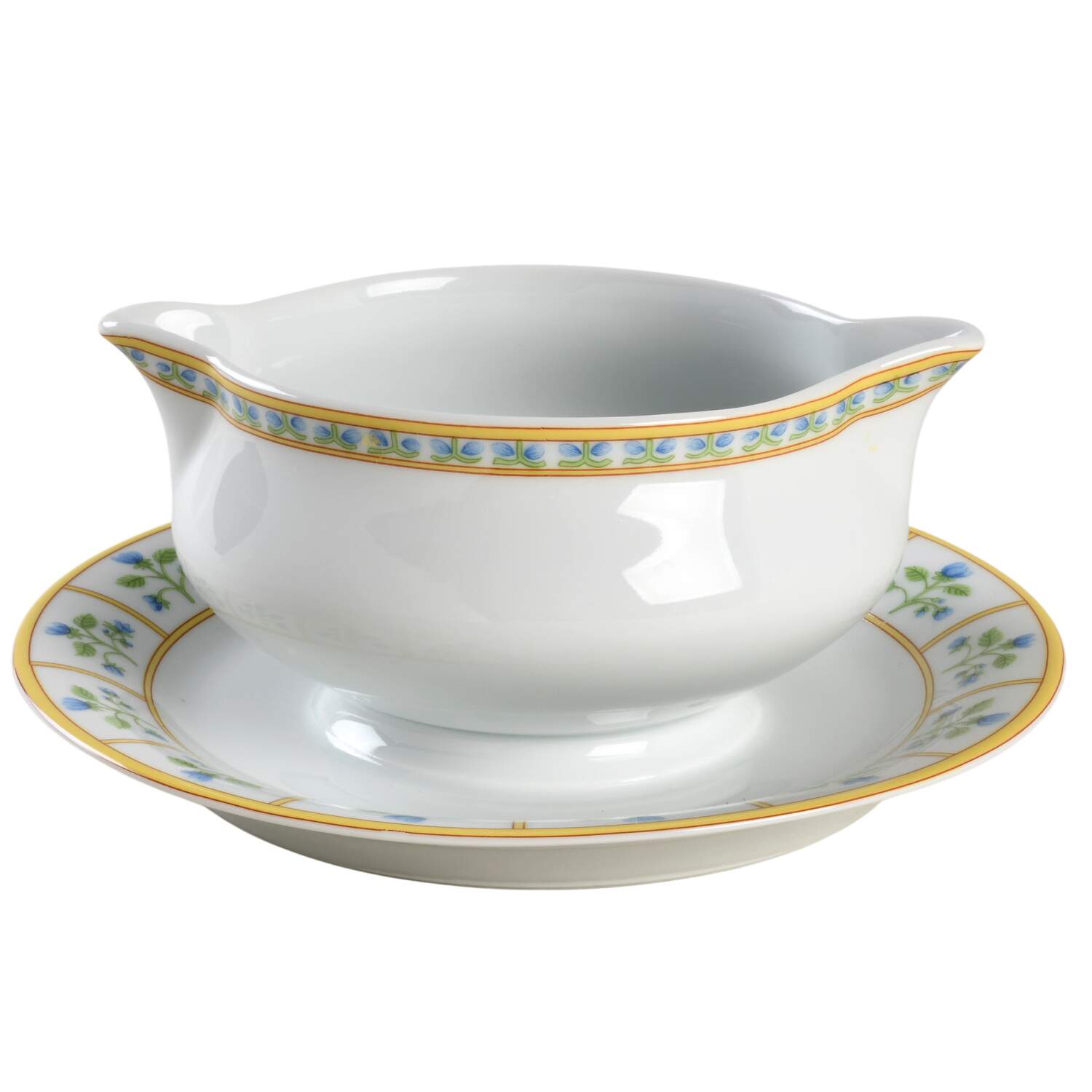 Muscadin Gravy Boat with Attached Underplate by Haviland-1