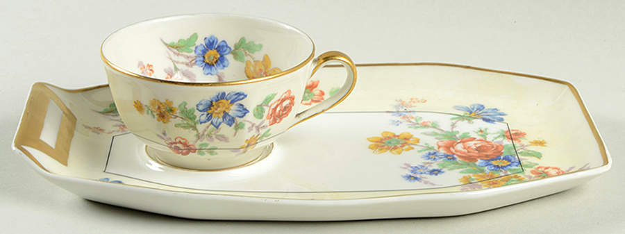 My Garden  Snack Plate & Cup Set by Haviland-1
