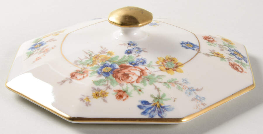 My Garden  Lid for Octagonal Vegetable by Haviland-1
