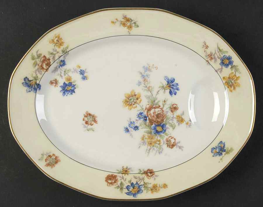 My Garden  11" Oval Serving Platter by Haviland-1