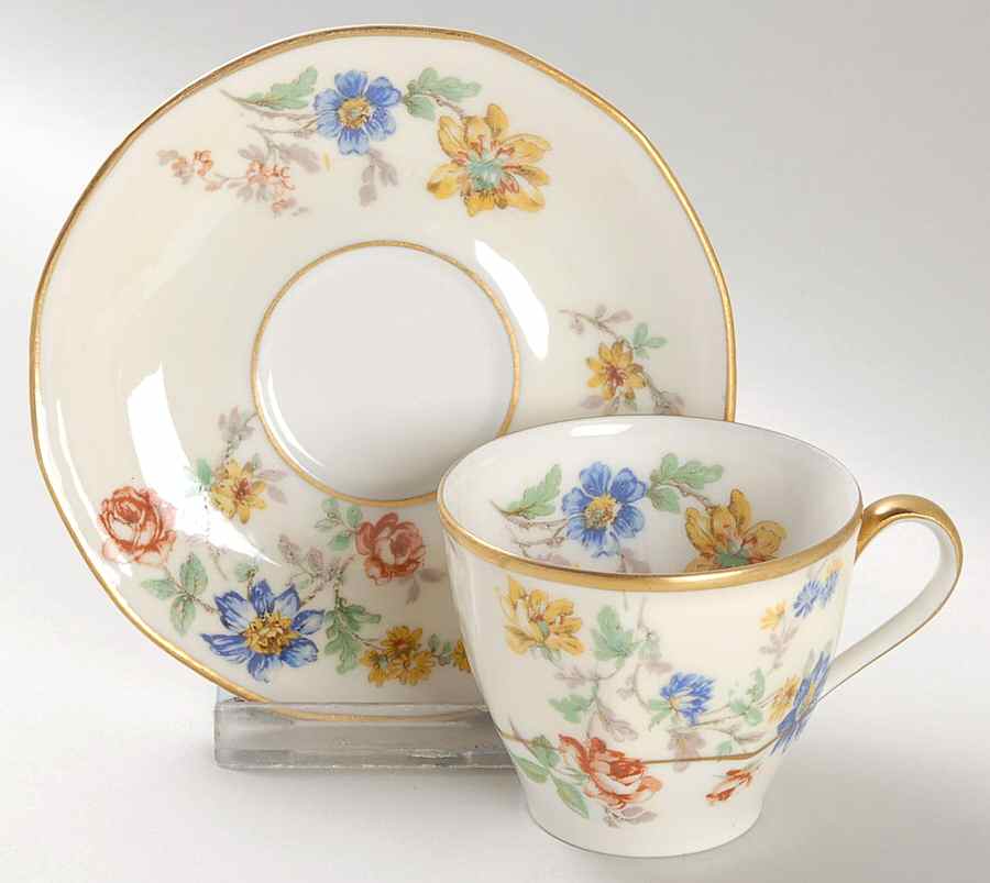 My Garden  Flat Demitasse Cup & Saucer Set by Haviland-1