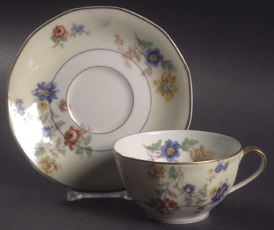 My Garden  Flat Cup & Saucer Set by Haviland-1