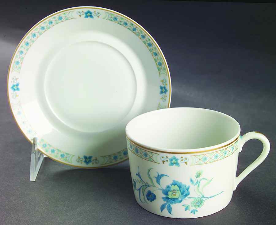 Nankin Flat Cup & Saucer Set by Haviland-1