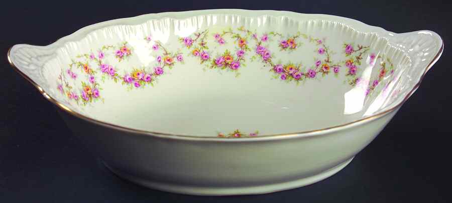 Naomi 10" Oval Vegetable Bowl by Haviland-1