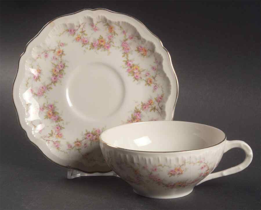 Naomi Flat Cup & Saucer Set by Haviland-1