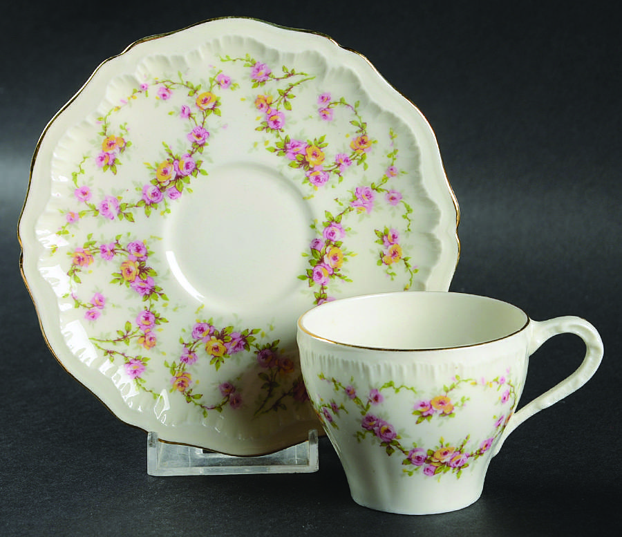 Naomi Flat Demitasse Cup & Saucer Set by Haviland-1