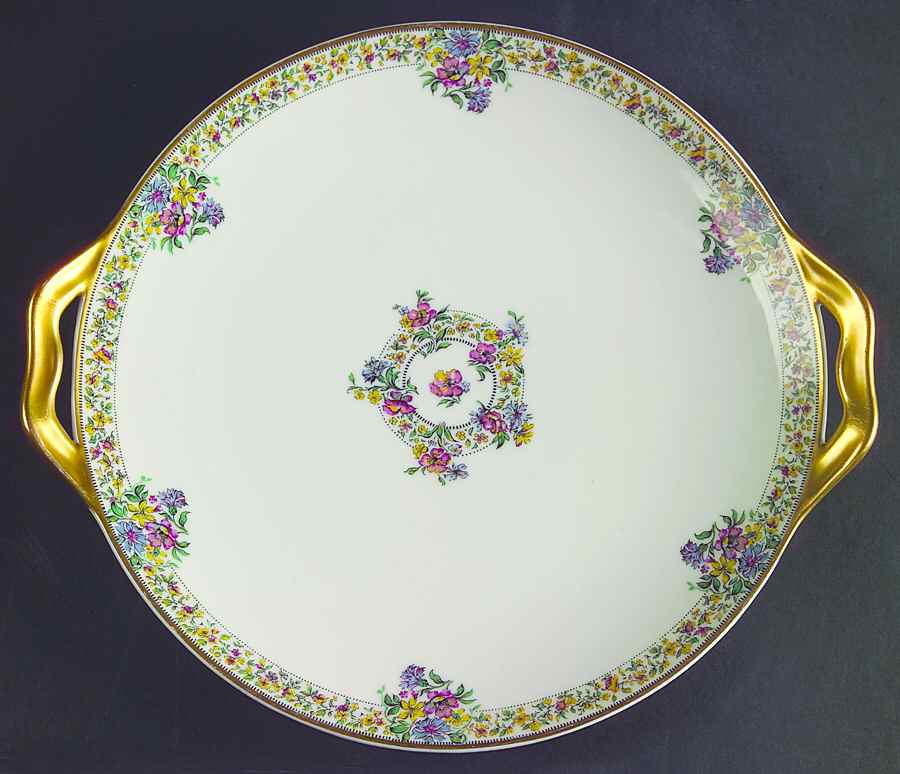 Narcissus Handled Cake Plate by Haviland-1