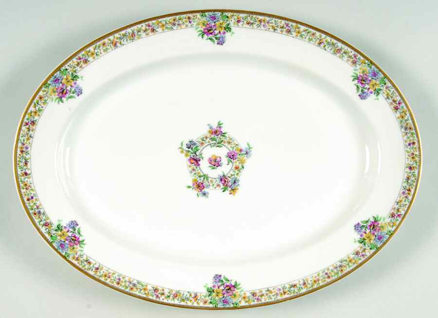 Narcissus 13" Oval Serving Platter by Haviland-1
