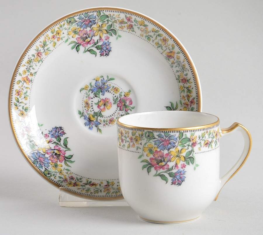 Narcissus Flat Demitasse Cup & Saucer Set by Haviland-1
