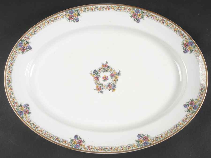Narcissus 16" Oval Serving Platter by Haviland-1
