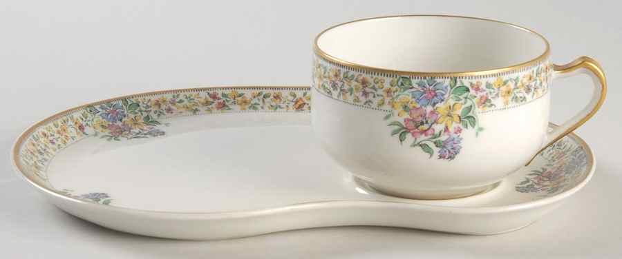 Narcissus Snack Plate & Cup Set by Haviland-1