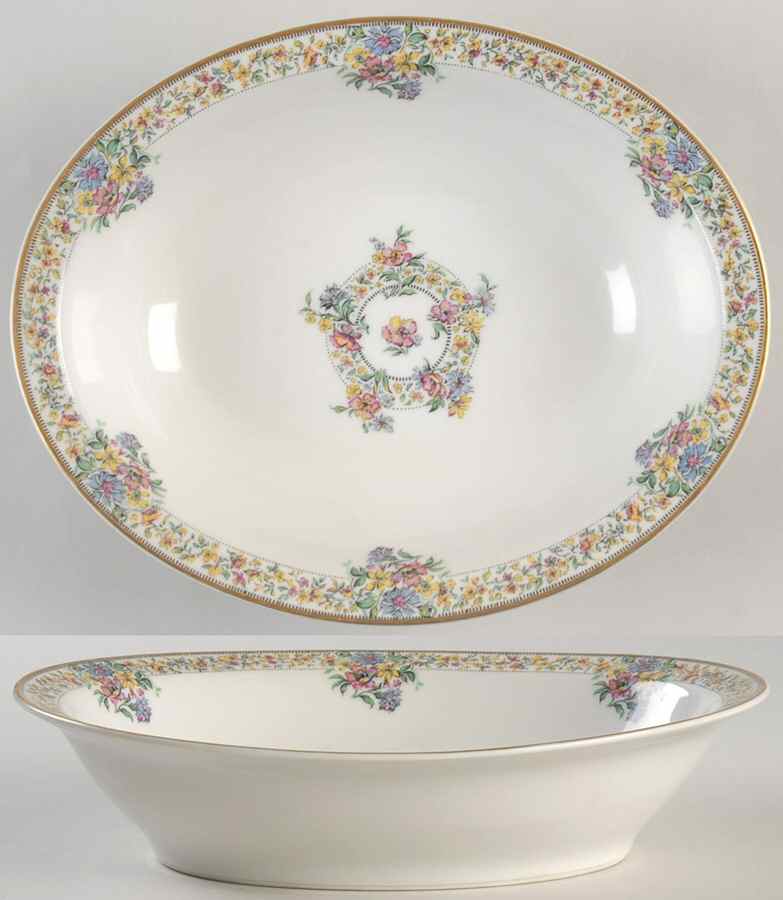 Narcissus 9" Oval Vegetable Bowl by Haviland-1