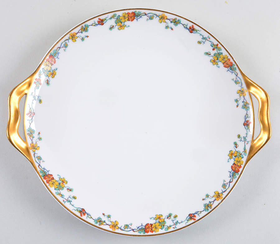 Nasturtium Handled Cake Plate by Haviland-1