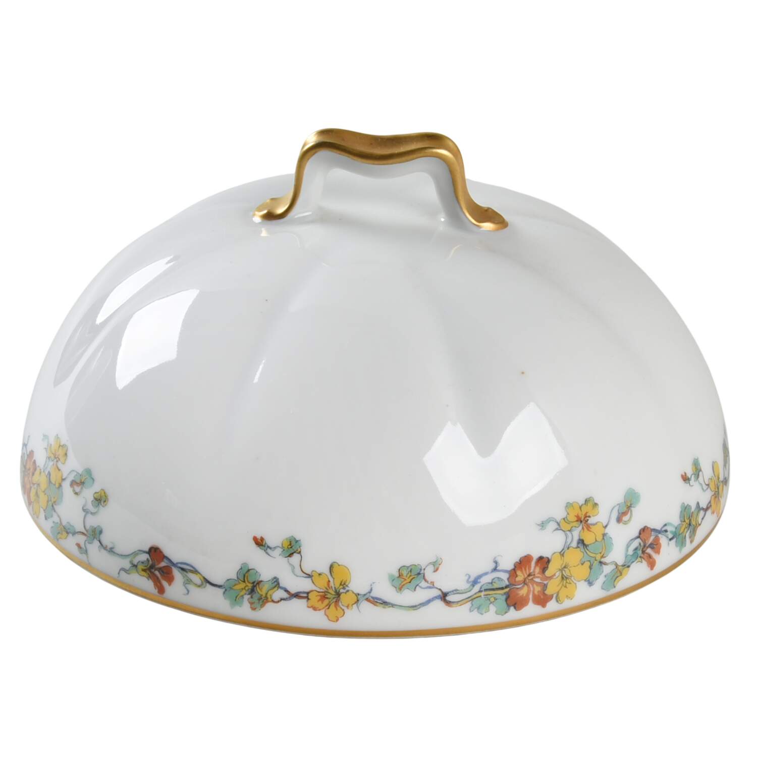 Nasturtium Lid for Round Butter by Haviland-1