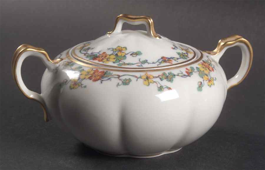 Nasturtium Sugar Bowl & Lid by Haviland-1