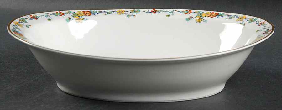 Nasturtium 10" Oval Vegetable Bowl by Haviland-1