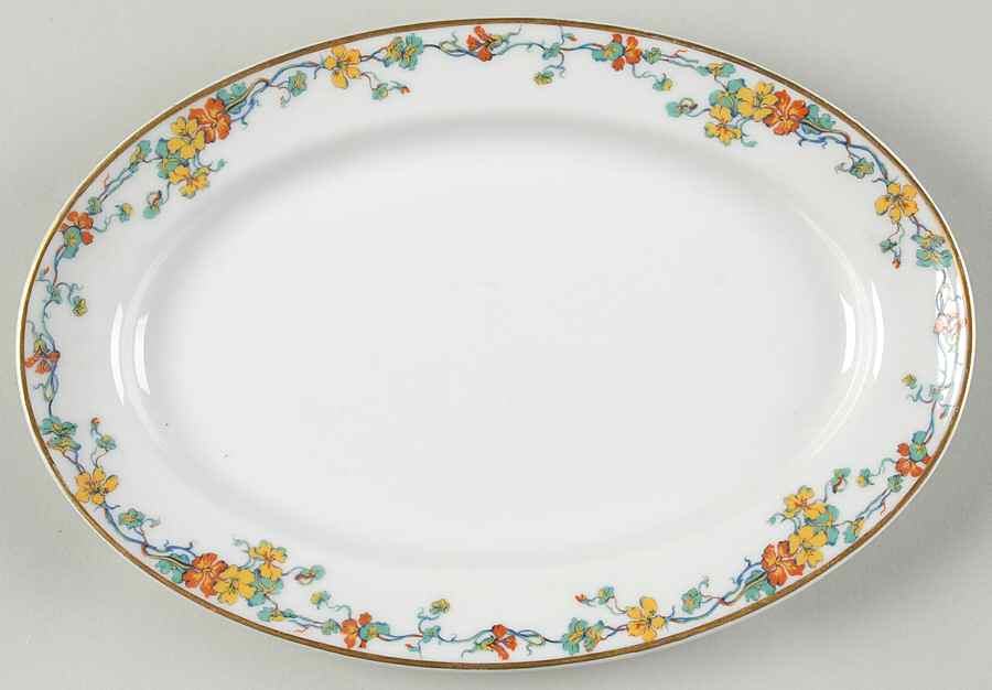 Nasturtium 9" Oval Serving Platter by Haviland-1