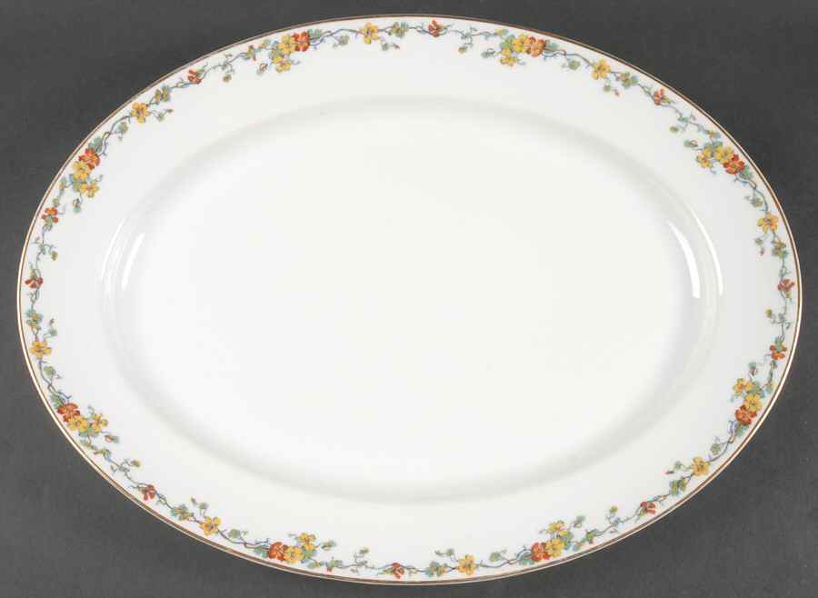 Nasturtium 15" Oval Serving Platter by Haviland-1