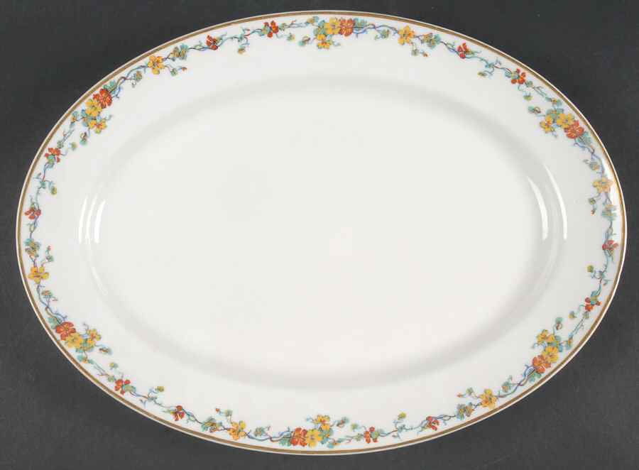Nasturtium 13" Oval Serving Platter by Haviland-1
