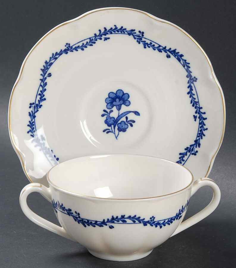 Nicolette Flat Bouillon Cup & Saucer by Haviland-1