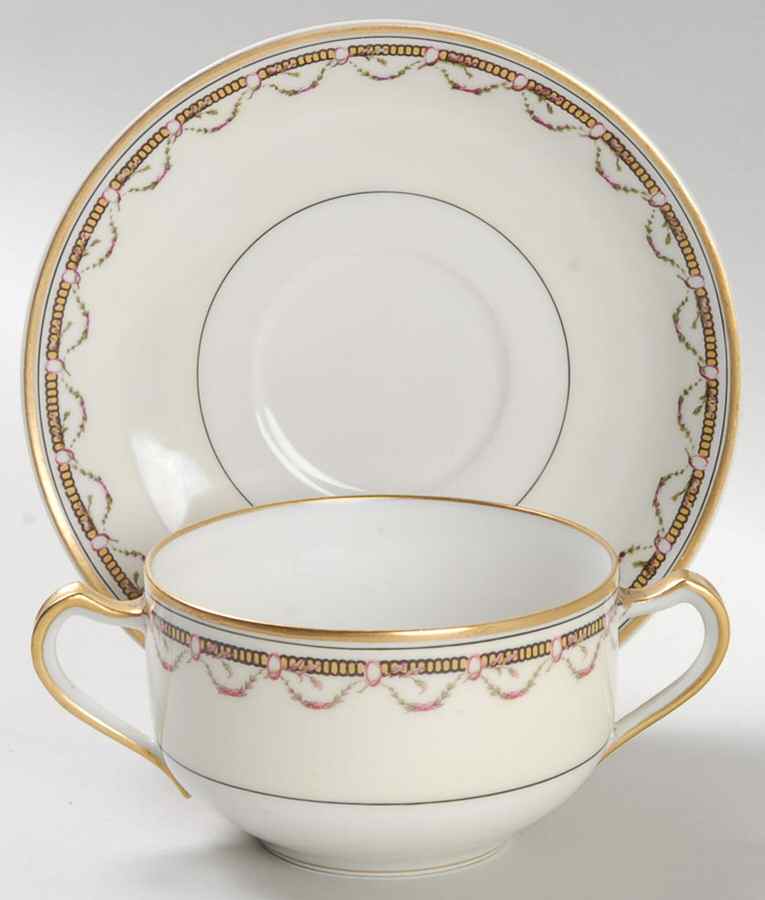 Notre Dame Flat Bouillon Cup & Saucer by Haviland-1