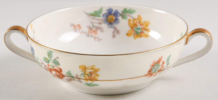 Normandies Garden Flat Cream Soup Bowl by Haviland-1