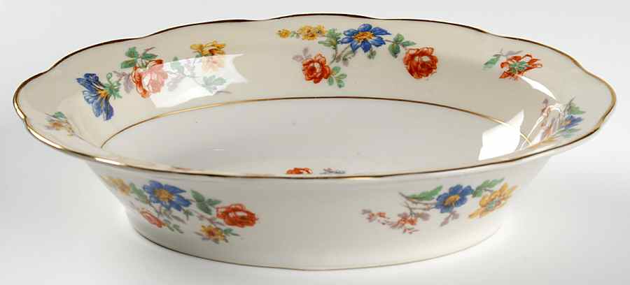 Normandies Garden 9" Oval Vegetable Bowl by Haviland-1