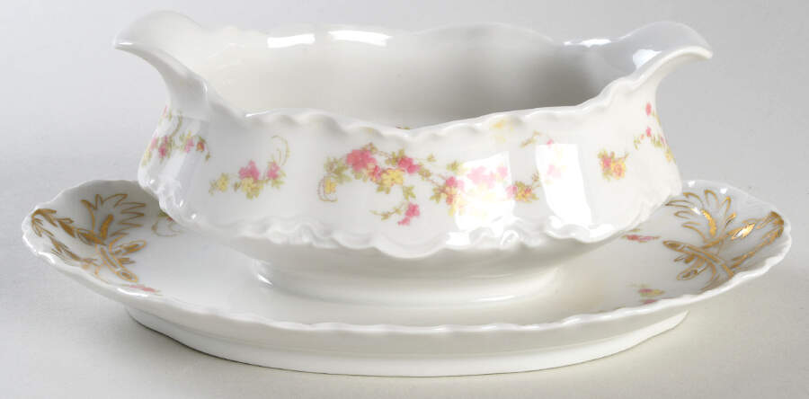 Norma Gravy Boat with Attached Underplate by Haviland-1