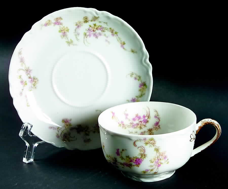 Norma Flat Cup & Saucer Set by Haviland-1