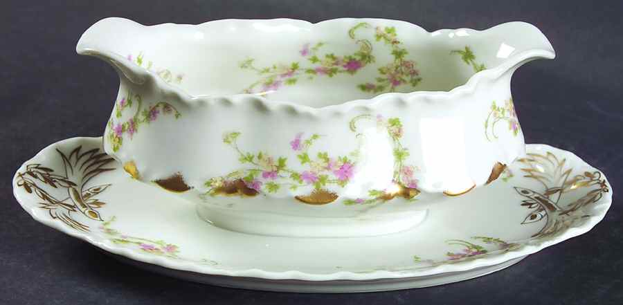 Norma Gravy Boat with Attached Underplate by Haviland-1