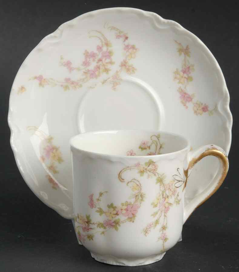 Norma Flat Demitasse Cup & Saucer Set by Haviland-1
