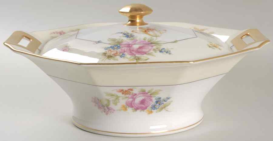 Nosegay (12 Sided) Octagonal Covered Vegetable by Haviland-1