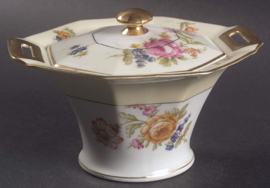 Nosegay (12 Sided) Sugar Bowl & Lid by Haviland-1