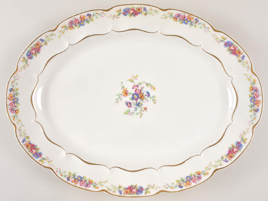 Nosegay  16" Oval Serving Platter by Haviland-1