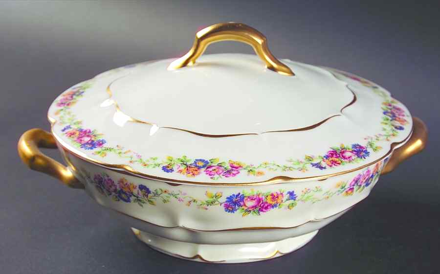Nosegay  Round Covered Vegetable by Haviland-1