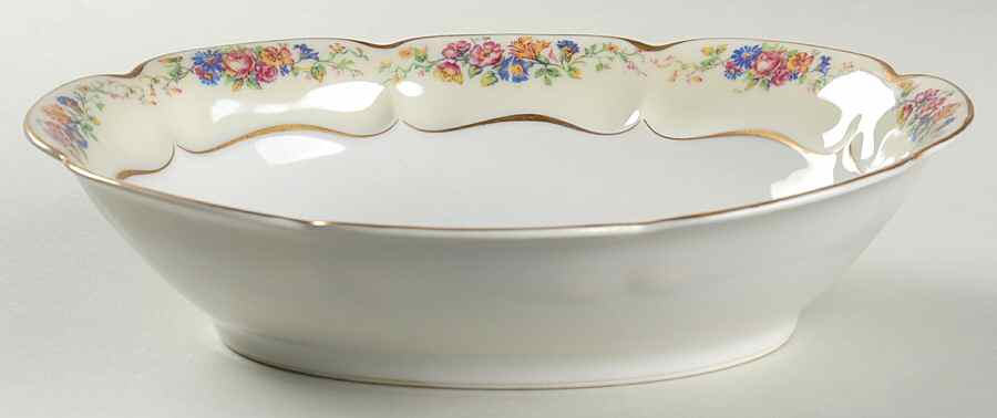 Nosegay  10" Oval Vegetable Bowl by Haviland-1
