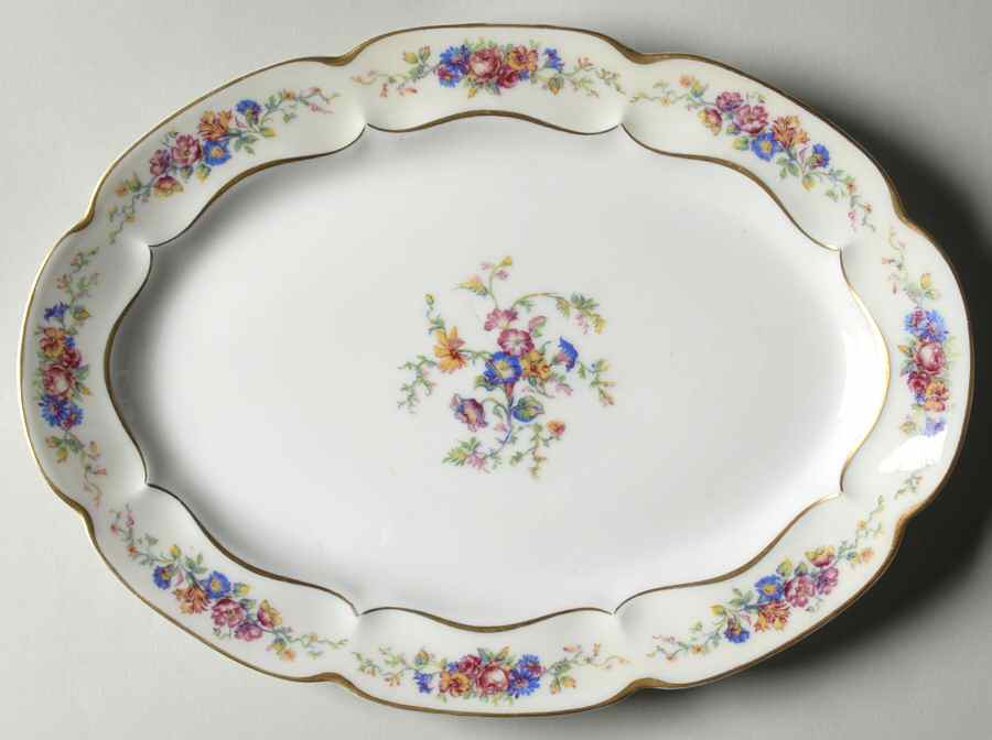 Nosegay  11" Oval Serving Platter by Haviland-1